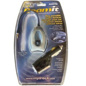 irock! Beamit Model 409FM Wireless Music Adapter *New*